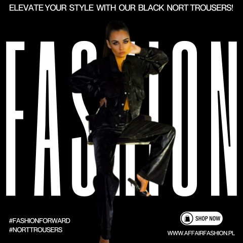 Elevate your style with our black Nort trousers!